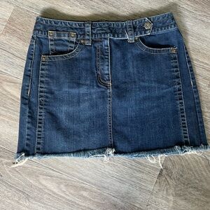 Ann Taylor Cut off Denim Skirt